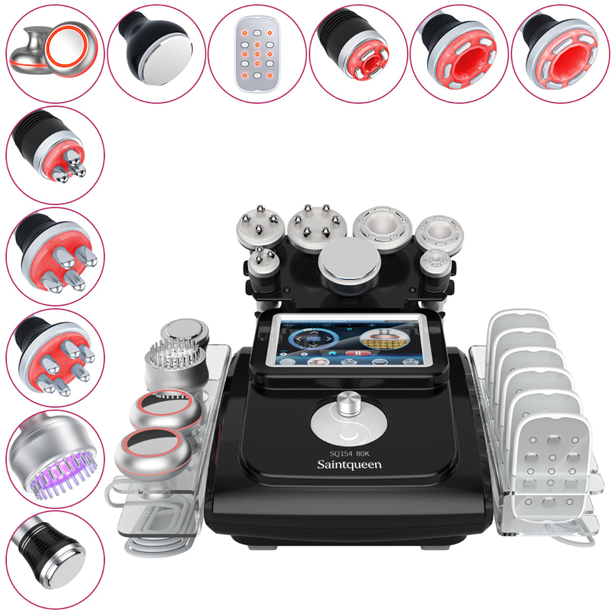 SQ154D Max: dispositivo 11 in 1 con cavitazione 80K, radiofrequenza, massaggio a vuoto, laser, EMS, microcorrente Immagine principale del prodotto