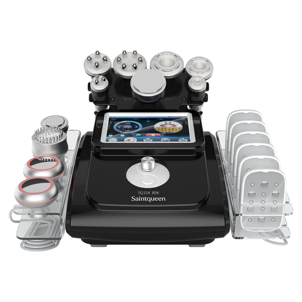 SQ154D Max: dispositivo 11 in 1 con cavitazione 80K, radiofrequenza, massaggio a vuoto, laser, EMS, microcorrente
