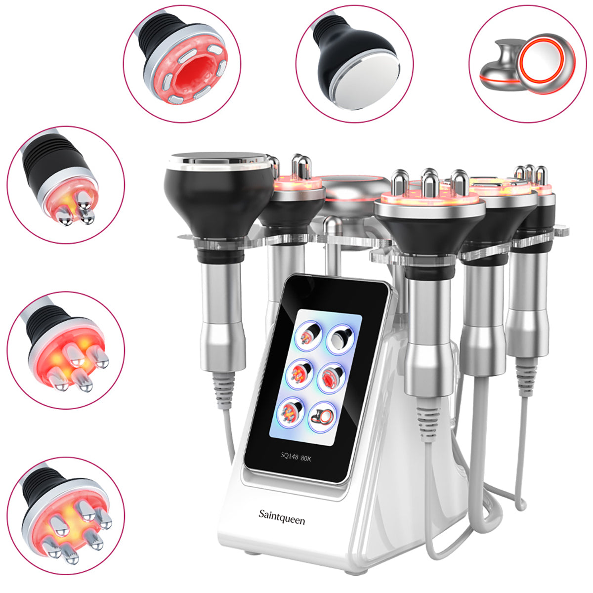 SQ148B Pro: dispositivo 6 in 1 con cavitazione 80K, radiofrequenza, massaggio a vuoto, EMS Immagine principale del prodotto