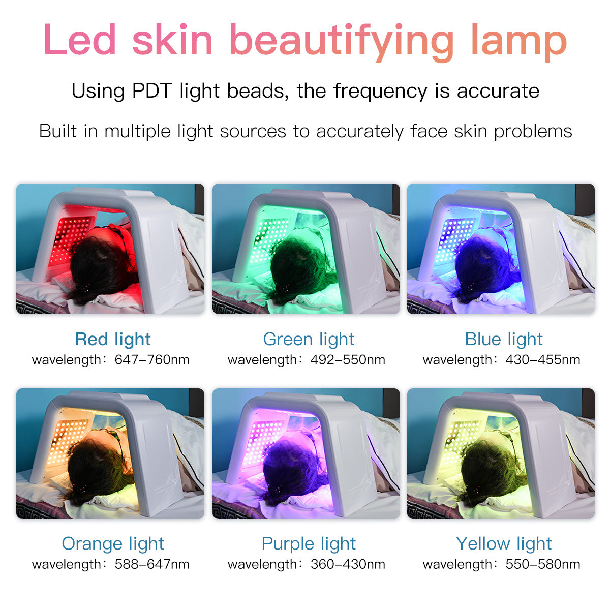 SQ75: dispositivo LED per viso e corpo con 170 LED e 7 colori