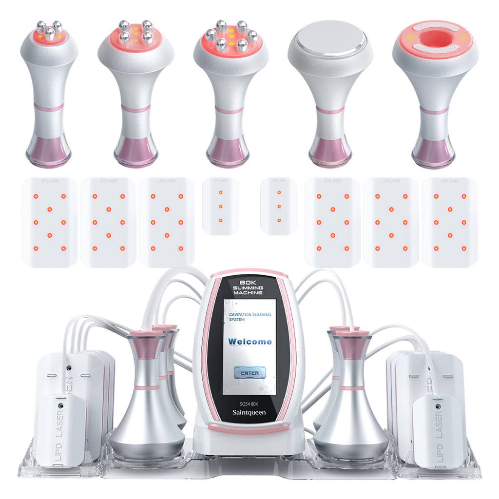 SQ54 Pro: dispositivo 6 in 1 con cavitazione 80K, radiofrequenza, massaggio a vuoto, laser