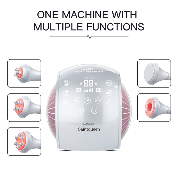 SQ52 Pro: dispositivo 5 in 1 con cavitazione 80K, radiofrequenza, massaggio a vuoto