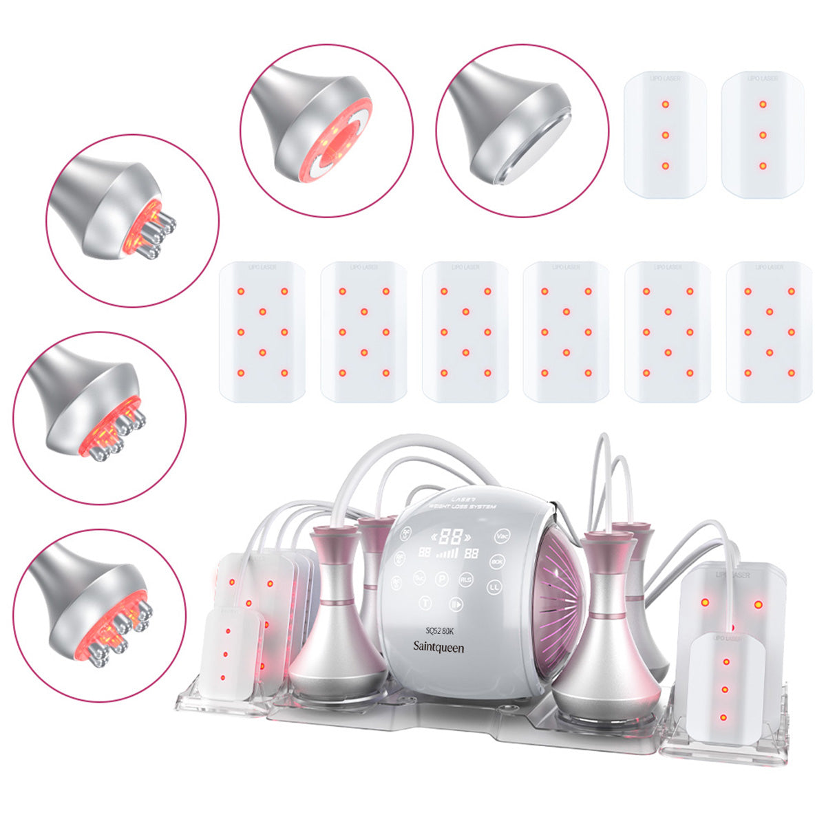 SQ52 Pro: dispositivo 6 in 1 con cavitazione 80K, radiofrequenza, massaggio a vuoto, laser Immagine principale del prodotto