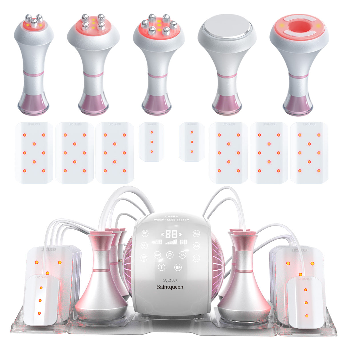SQ52 Pro: dispositivo 6 in 1 con cavitazione 80K, radiofrequenza, massaggio a vuoto, laser