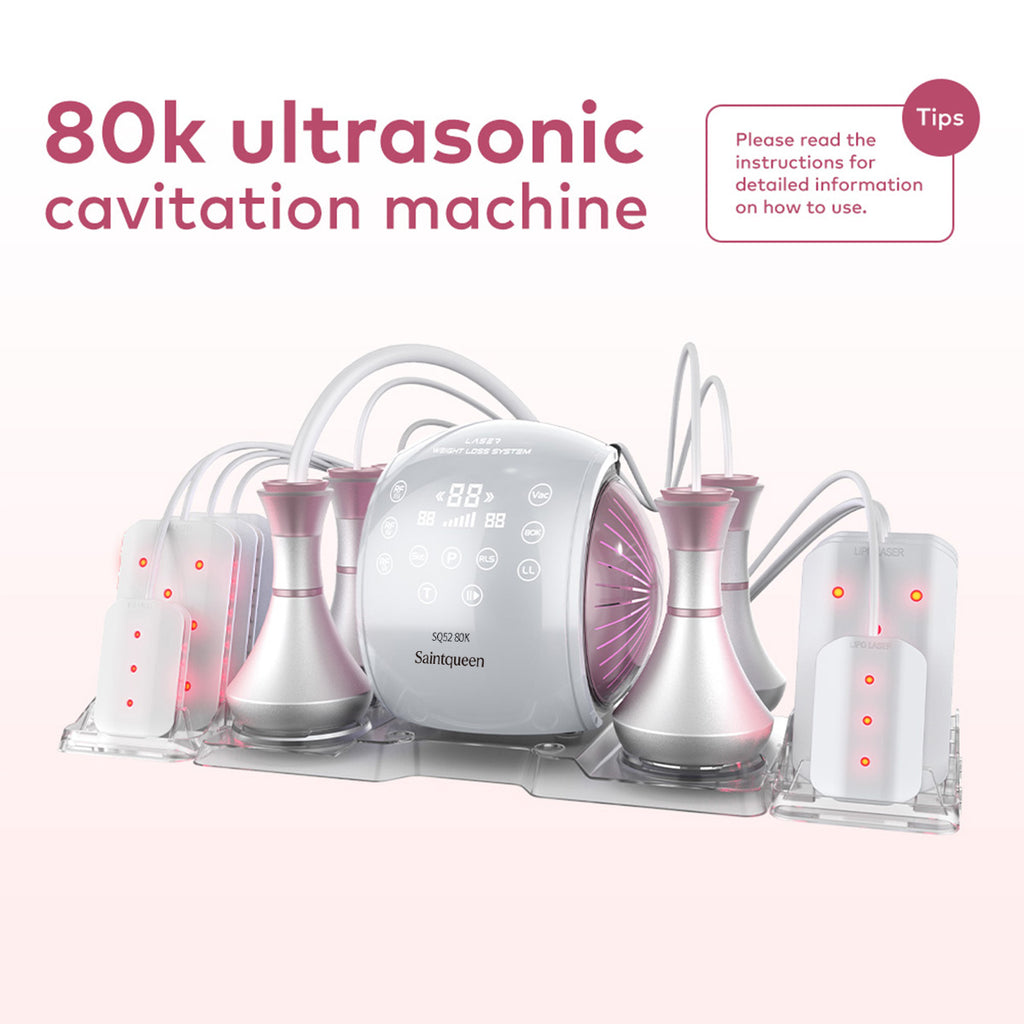 SQ52 Pro: dispositivo 6 in 1 con cavitazione 80K, radiofrequenza, massaggio a vuoto, laser