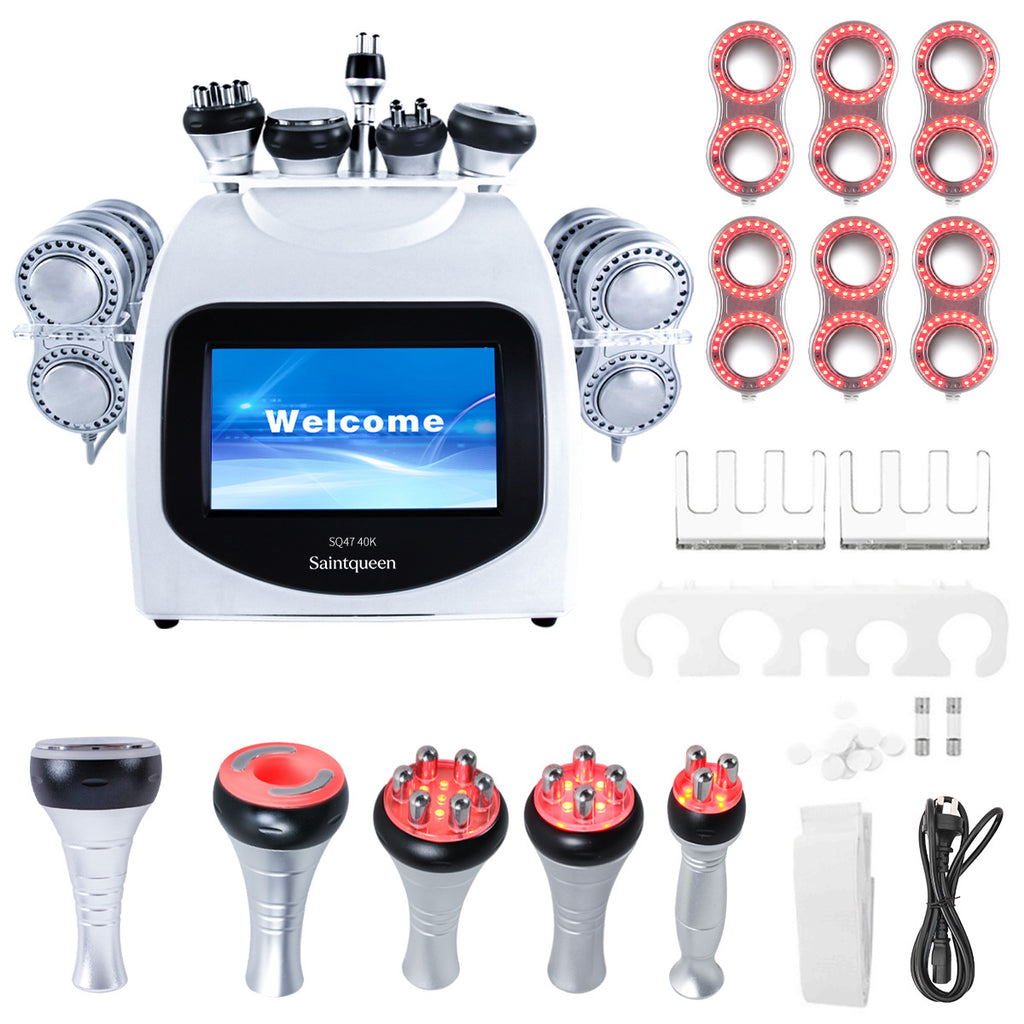 SQ47B Pro: dispositivo 6 in 1 con cavitazione 40K, radiofrequenza, massaggio a vuoto, laser, EMS