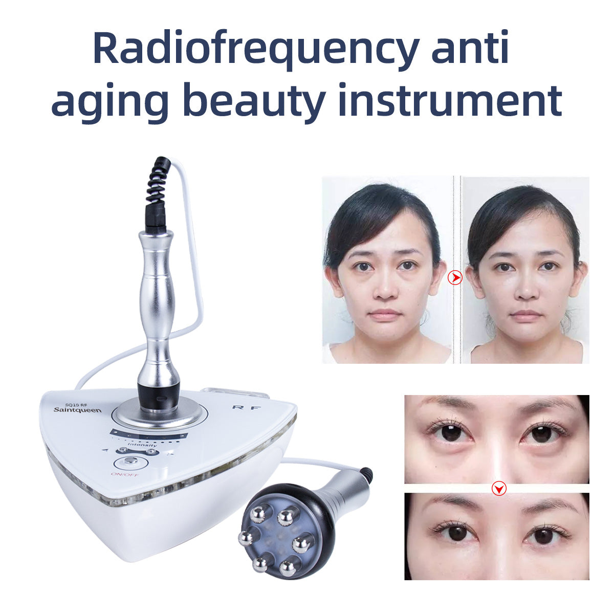SQ19 Apparecchio RF per viso e corpo con 2 sonde e luce rossa Immagine secondaria del prodotto