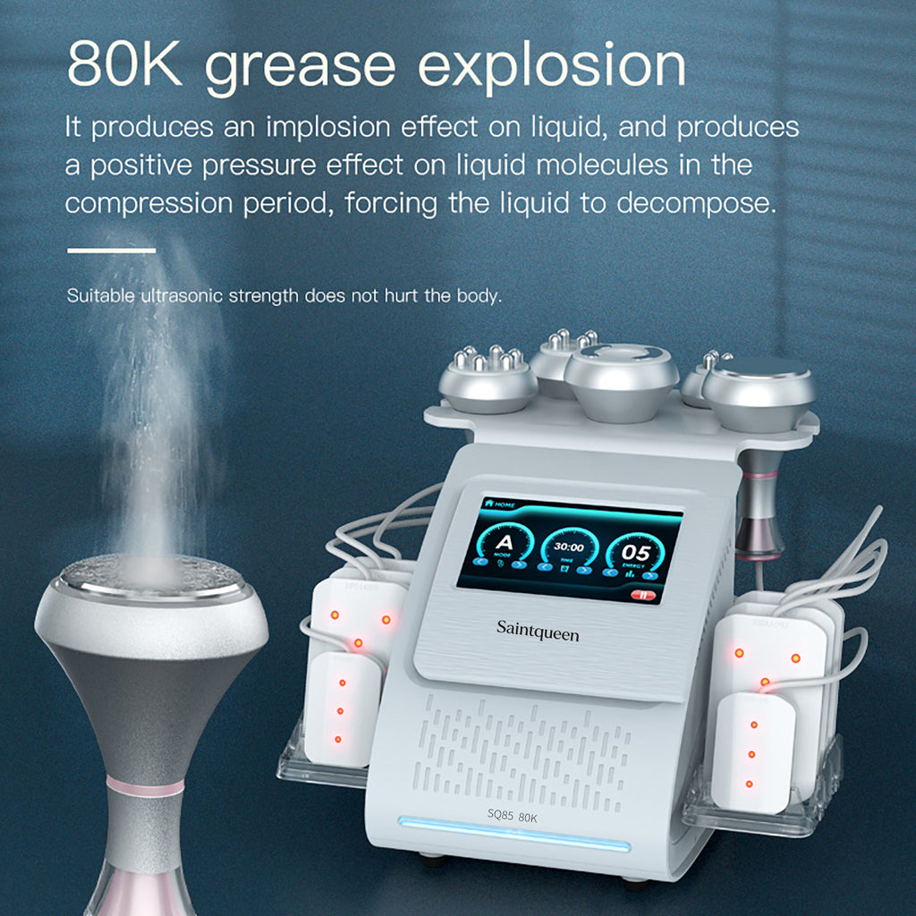 SQ85C Pro: dispositivo 6 in 1 con cavitazione 80K, radiofrequenza, massaggio a vuoto, laser