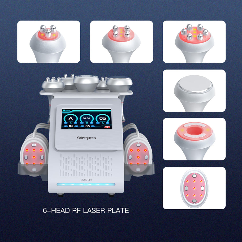 SQ85B Pro: dispositivo 6 in 1 con cavitazione 80K, radiofrequenza, massaggio a vuoto, laser, EMS