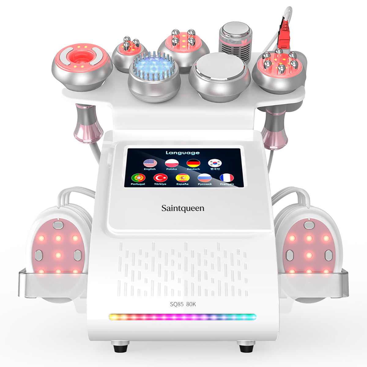 SQ85E Plus: dispositivo 9 in 1 con cavitazione 80K, radiofrequenza, laser, EMS, microcorrente, testina fredda