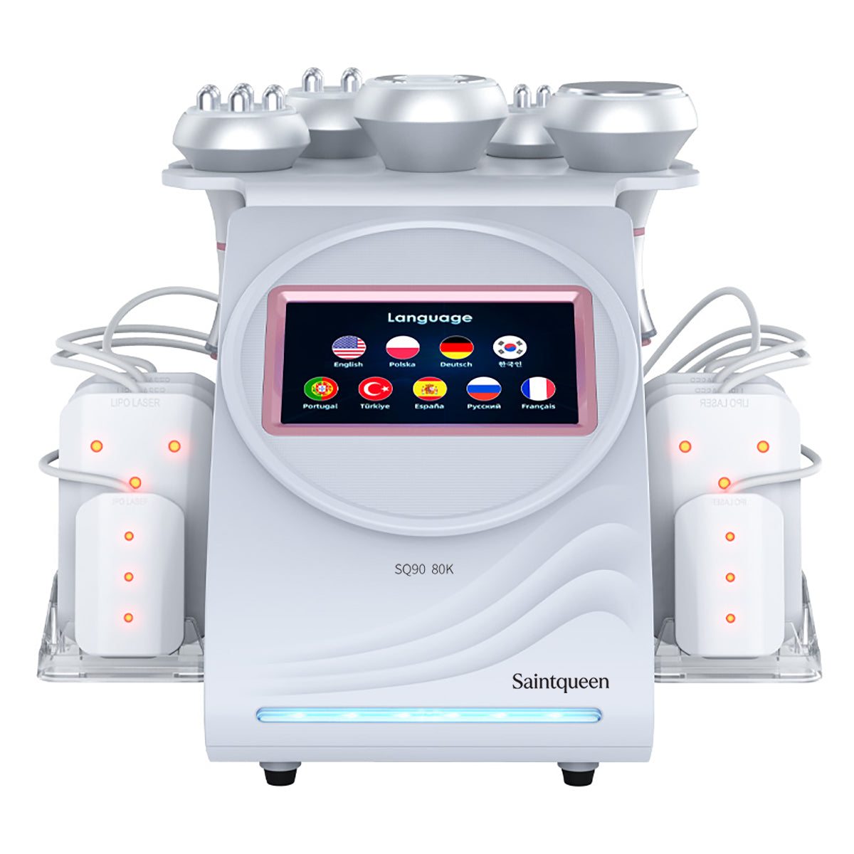 SQ90C Pro: dispositivo 6 in 1 con cavitazione 80K, radiofrequenza, massaggio a vuoto, laser