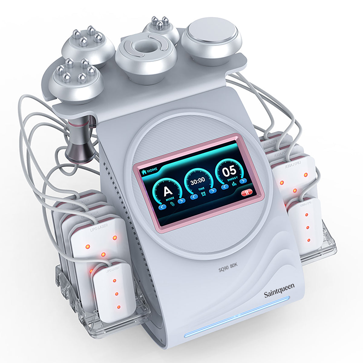 SQ90C Pro: dispositivo 6 in 1 con cavitazione 80K, radiofrequenza, massaggio a vuoto, laser
