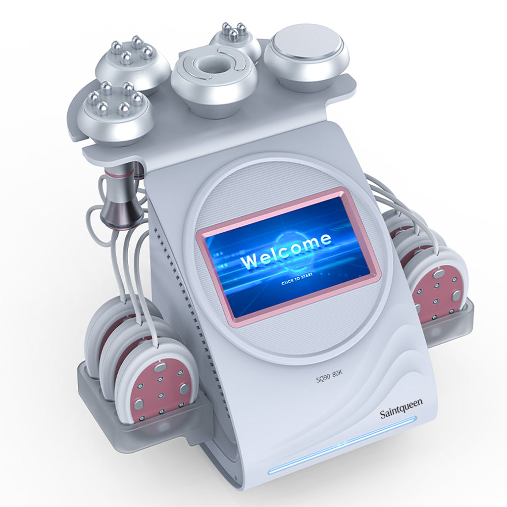 SQ90B Pro: dispositivo 6 in 1 con cavitazione 80K, radiofrequenza, massaggio a vuoto, laser, EMS