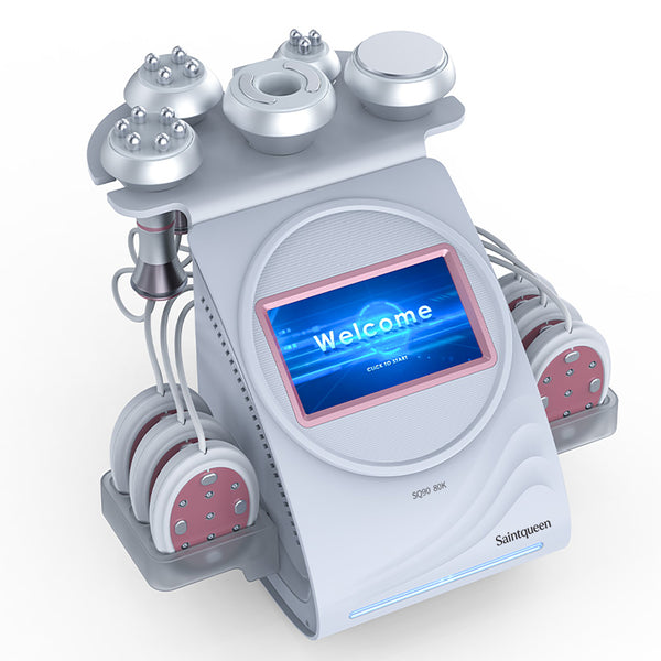 SQ90B Pro: dispositivo 6 in 1 con cavitazione 80K, radiofrequenza, massaggio a vuoto, laser, EMS