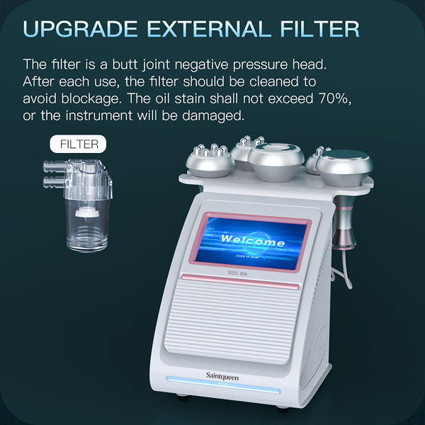 SQ92A Pro: dispositivo 5 in 1 con cavitazione 80K, radiofrequenza, massaggio a vuoto