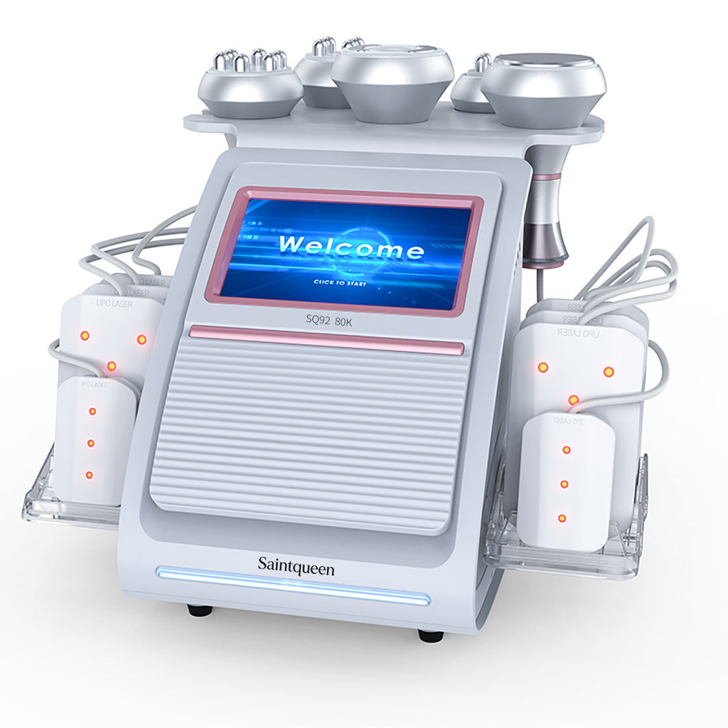 SQ92C Pro: dispositivo 6 in 1 con cavitazione 80K, radiofrequenza, massaggio a vuoto, laser