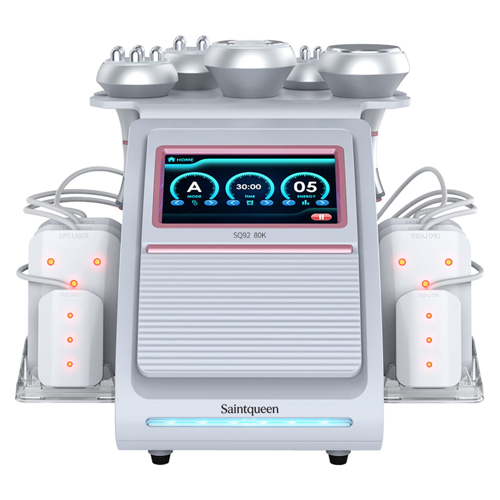 SQ92C Pro: dispositivo 6 in 1 con cavitazione 80K, radiofrequenza, massaggio a vuoto, laser