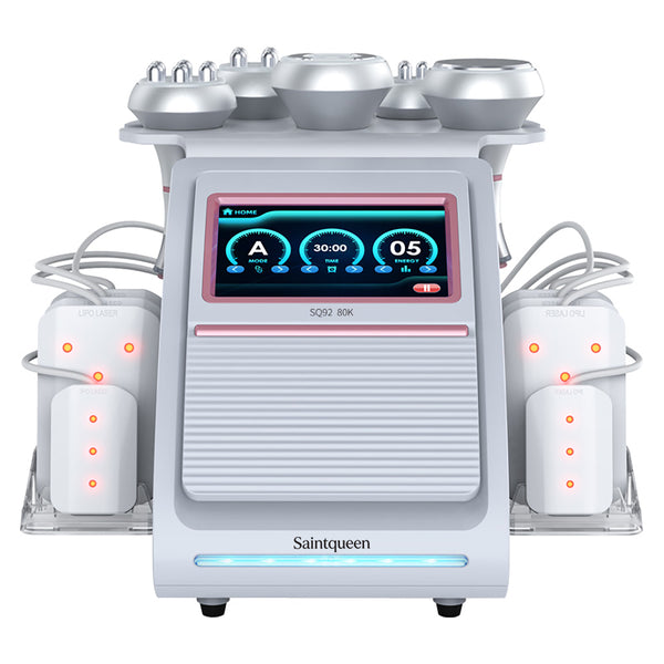 SQ92C Pro: dispositivo 6 in 1 con cavitazione 80K, radiofrequenza, massaggio a vuoto, laser