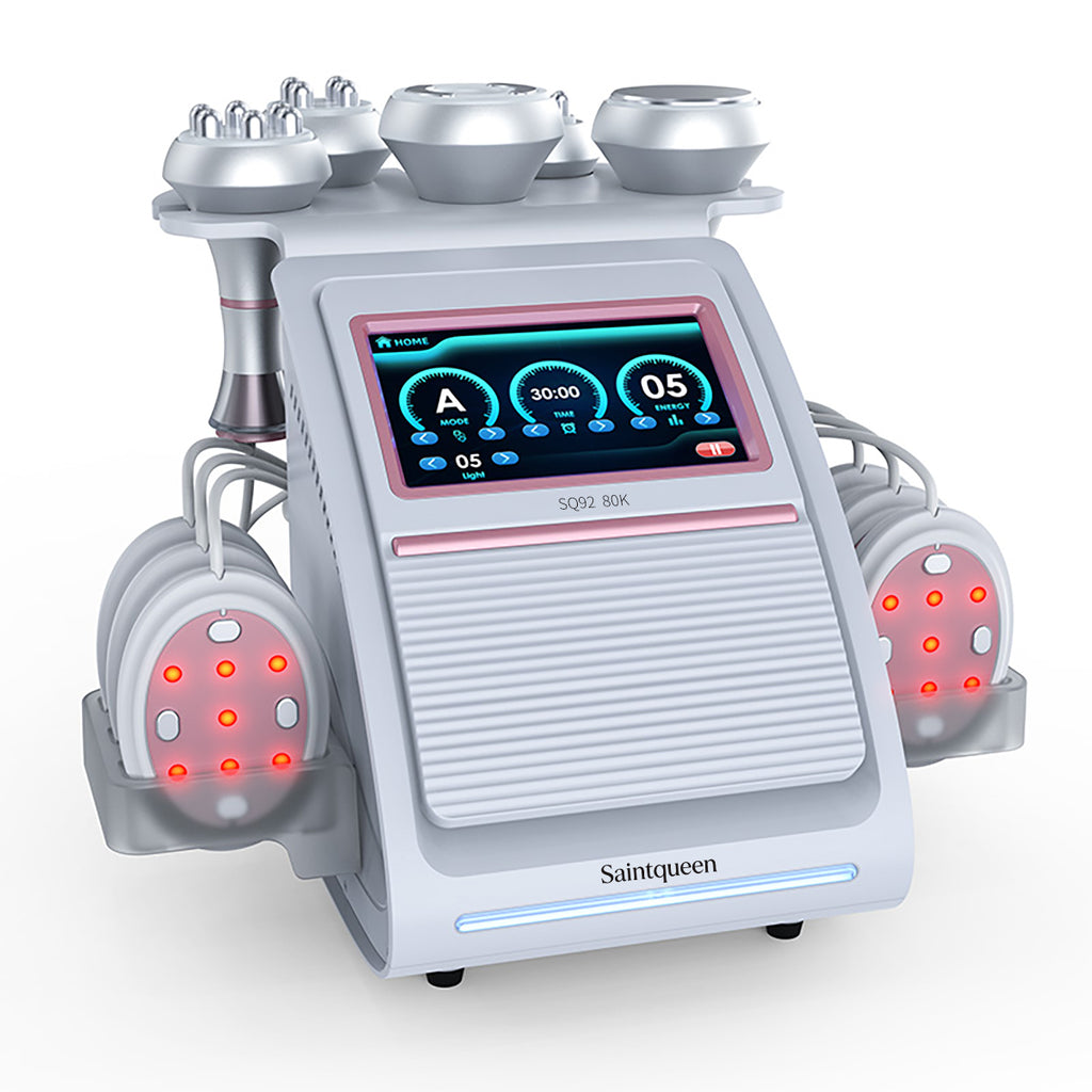SQ92B Pro: dispositivo 6 in 1 con cavitazione 80K, radiofrequenza, massaggio a vuoto, laser, EMS