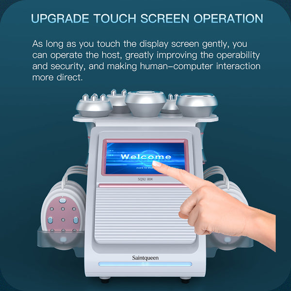 SQ92B Pro: dispositivo 6 in 1 con cavitazione 80K, radiofrequenza, massaggio a vuoto, laser, EMS