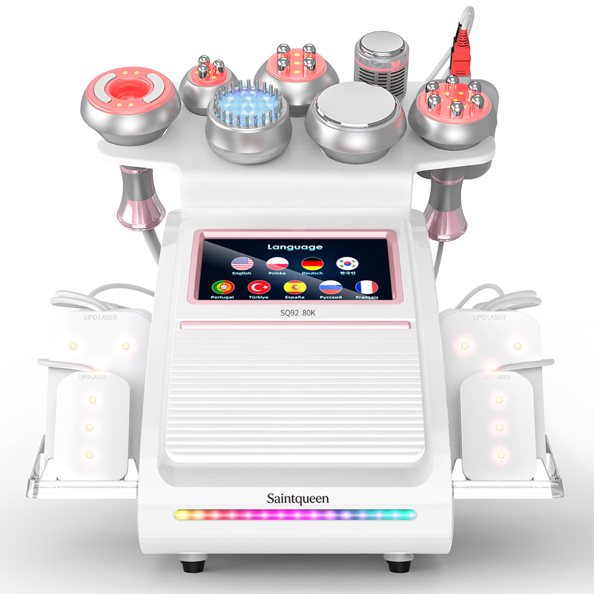 SQ92D Plus: dispositivo 9 in 1 con cavitazione 80K, radiofrequenza, laser, microcorrente, testina fredda