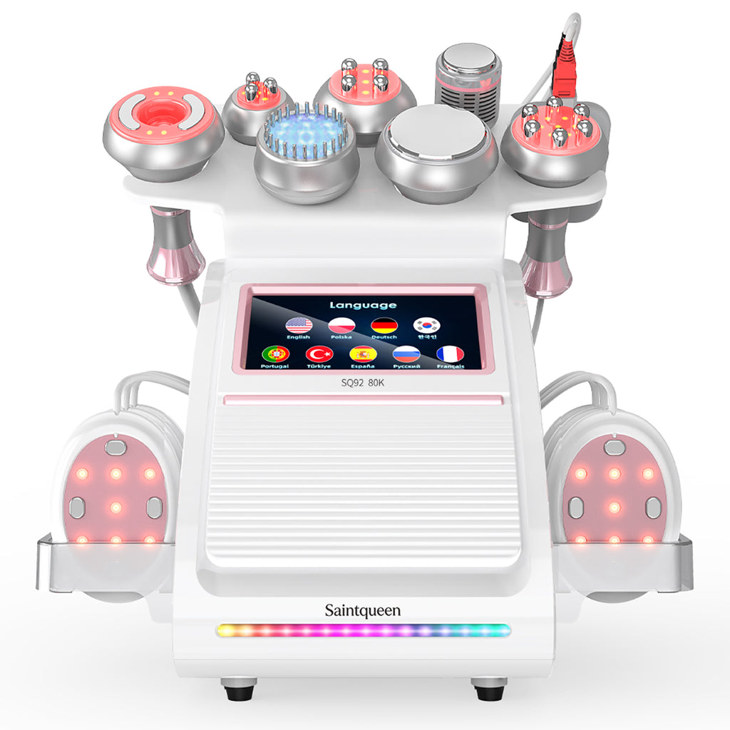 SQ92E Plus: dispositivo 9 in 1 con cavitazione 80K, radiofrequenza, microcorrente, testina fredda