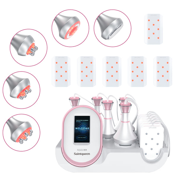 SQ121A Pro: dispositivo 6 in 1 con cavitazione 80K, radiofrequenza, massaggio a vuoto, laser