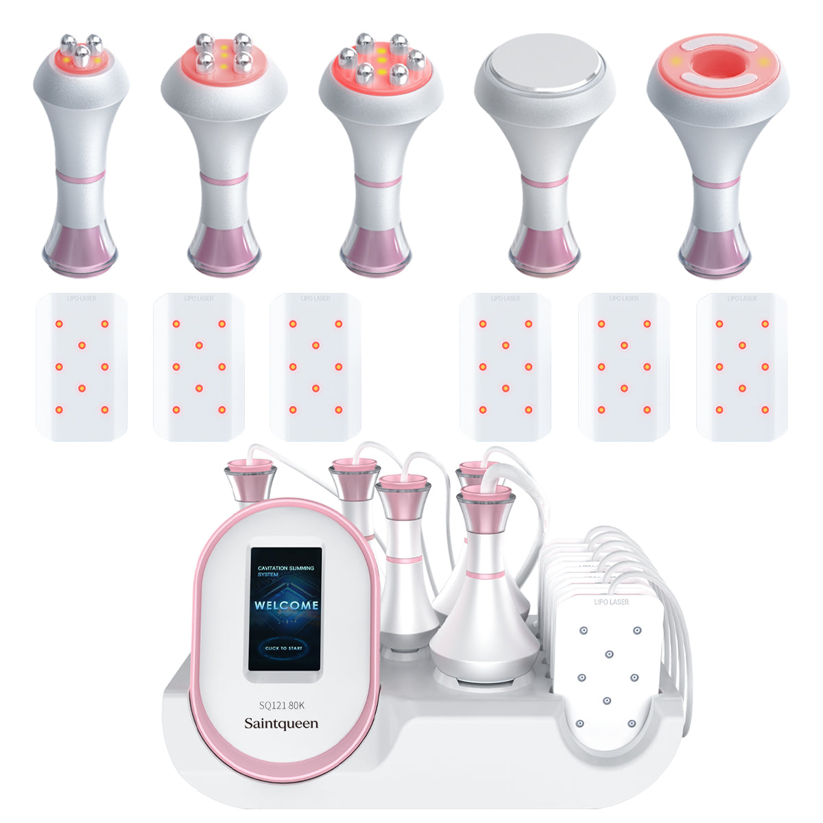 SQ121A Pro: dispositivo 6 in 1 con cavitazione 80K, radiofrequenza, massaggio a vuoto, laser