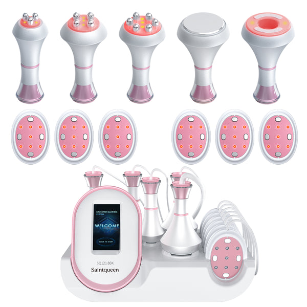 SQ121B Pro: dispositivo 6 in 1 con cavitazione 80K, radiofrequenza, massaggio a vuoto, laser, EMS, microcorrente
