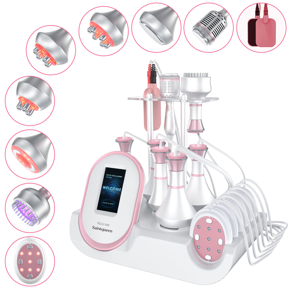 SQ121D Plus: dispositivo 9 in 1 con cavitazione 80K, radiofrequenza, massaggio a vuoto, microcorrente