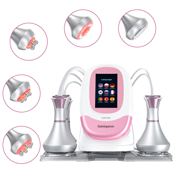 SQ95A Pro: dispositivo 5 in 1 con cavitazione 80K, radiofrequenza, massaggio a vuoto
