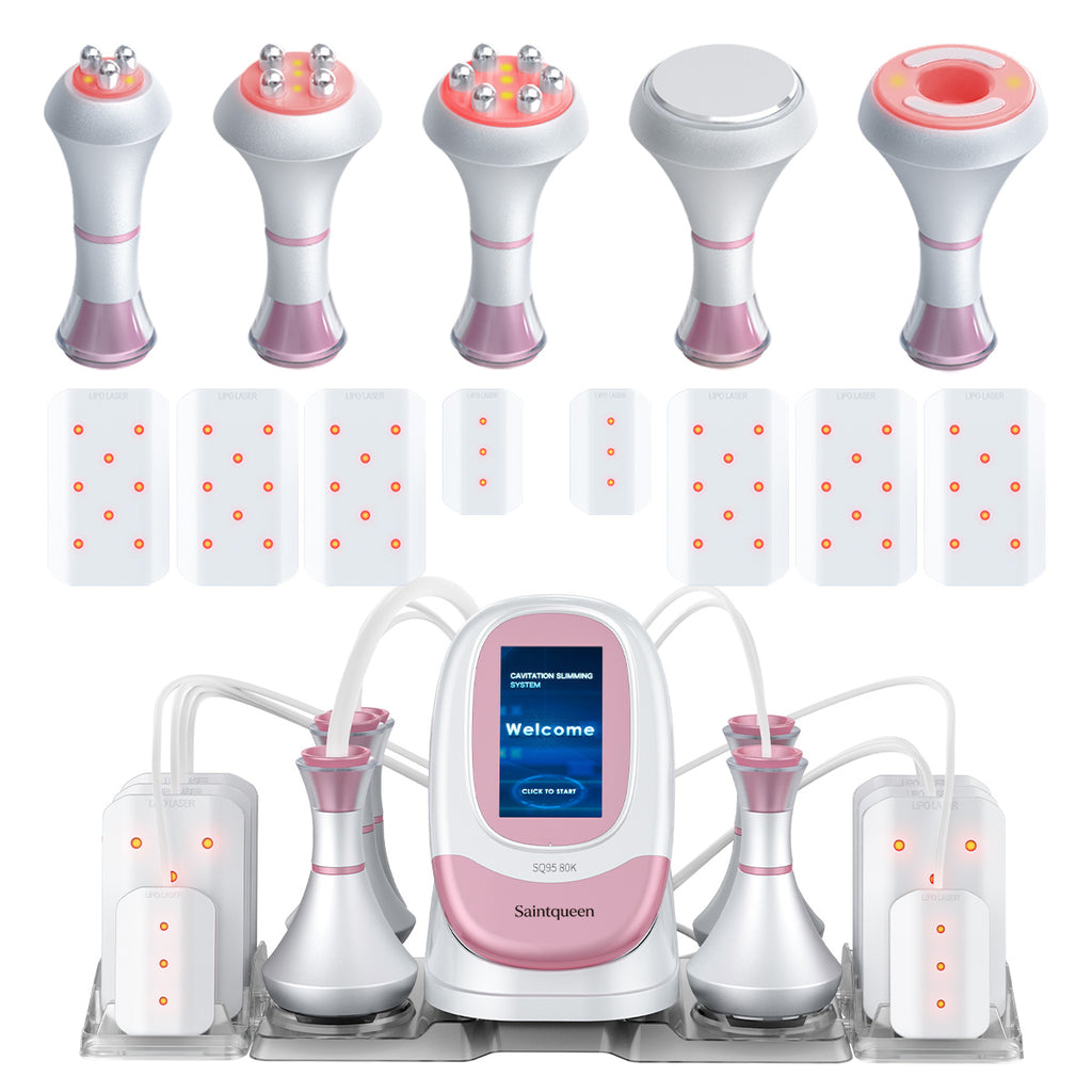 SQ95C Pro: dispositivo 6 in 1 con cavitazione 80K, radiofrequenza, massaggio a vuoto, laser