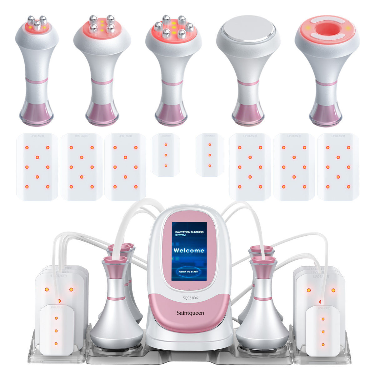 SQ95C Pro: dispositivo 6 in 1 con cavitazione 80K, radiofrequenza, massaggio a vuoto, laser