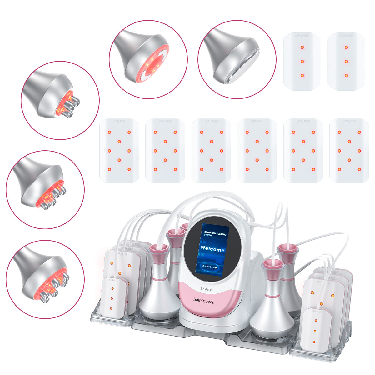 SQ96 Pro Apparecchio 6 in 1 con cavitazione 80K e piastre laser Immagine principale del prodotto
