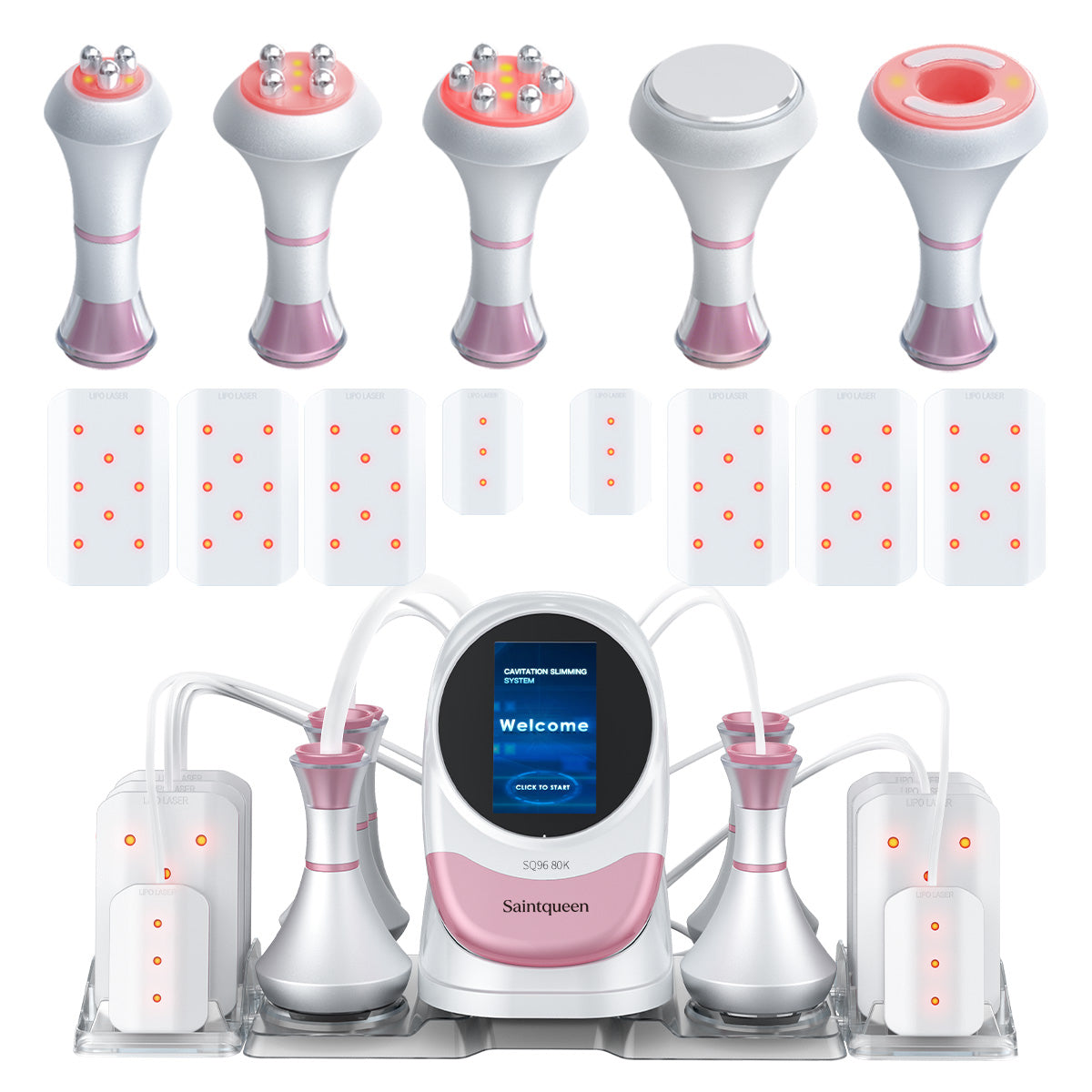 SQ96 Pro Apparecchio 6 in 1 con cavitazione 80K e piastre laser
