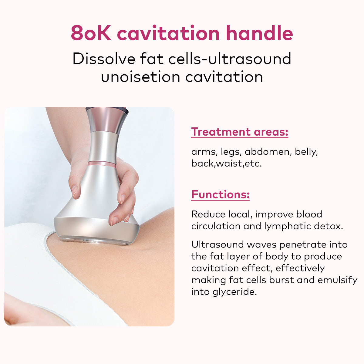 SQ96 Pro Apparecchio 6 in 1 con cavitazione 80K e piastre laser