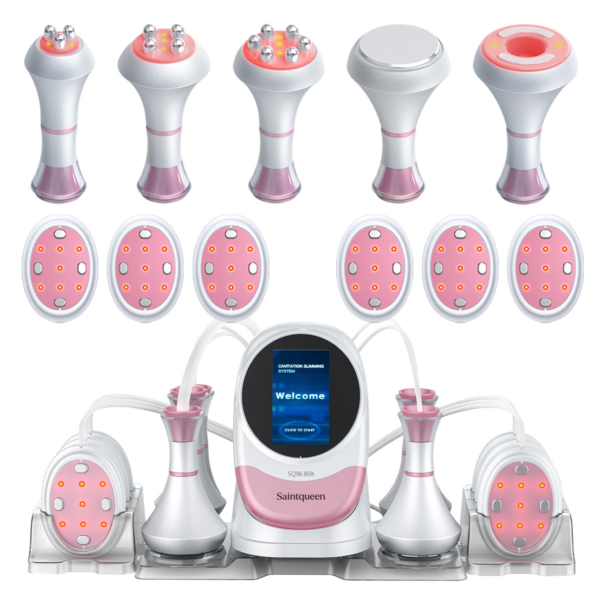SQ96 Pro Apparecchio 6 in 1 con cavitazione 80K e piastre laser ovali Immagine secondaria del prodotto