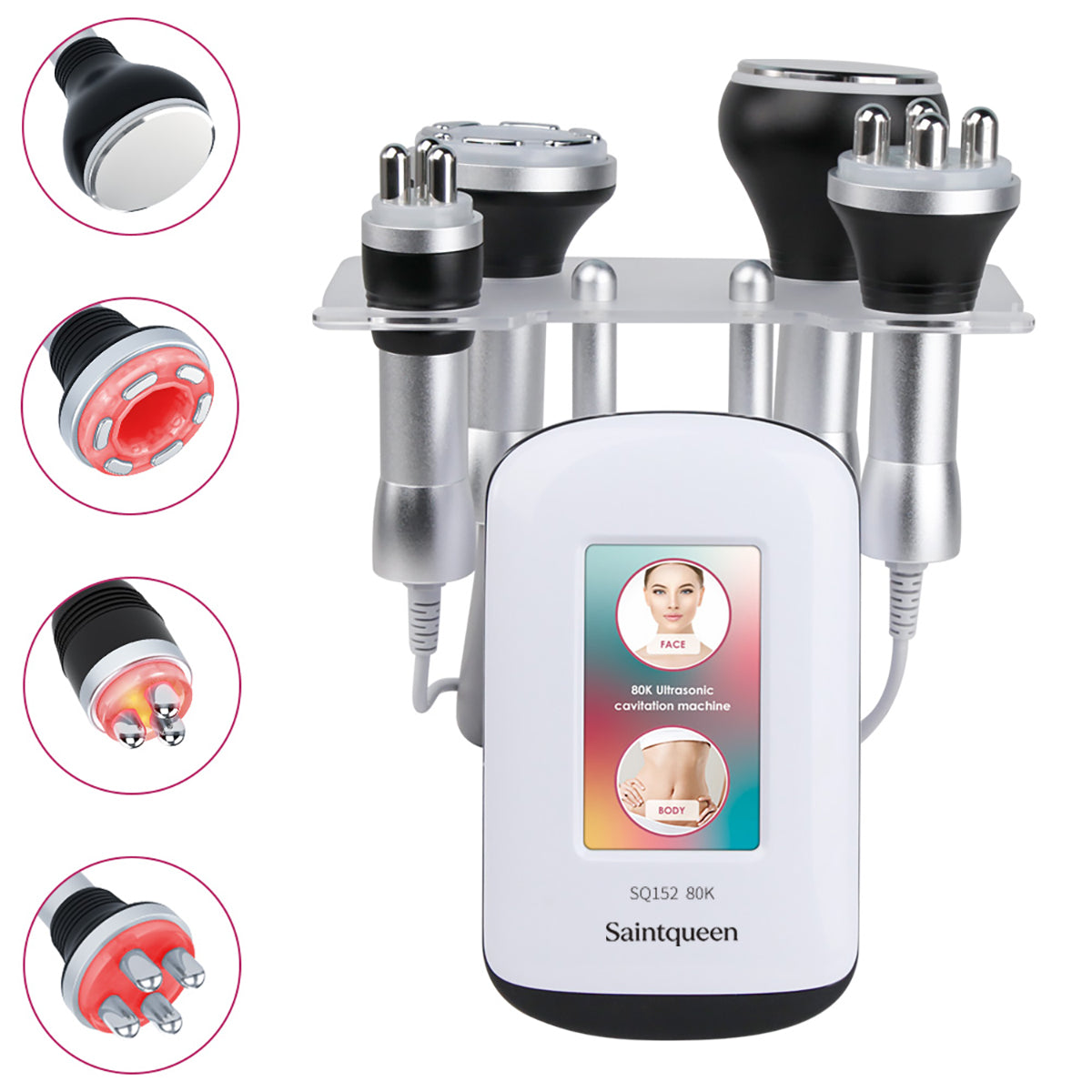 SQ152 Basic: dispositivo 4 in 1 con cavitazione 80K, radiofrequenza, massaggio a vuoto