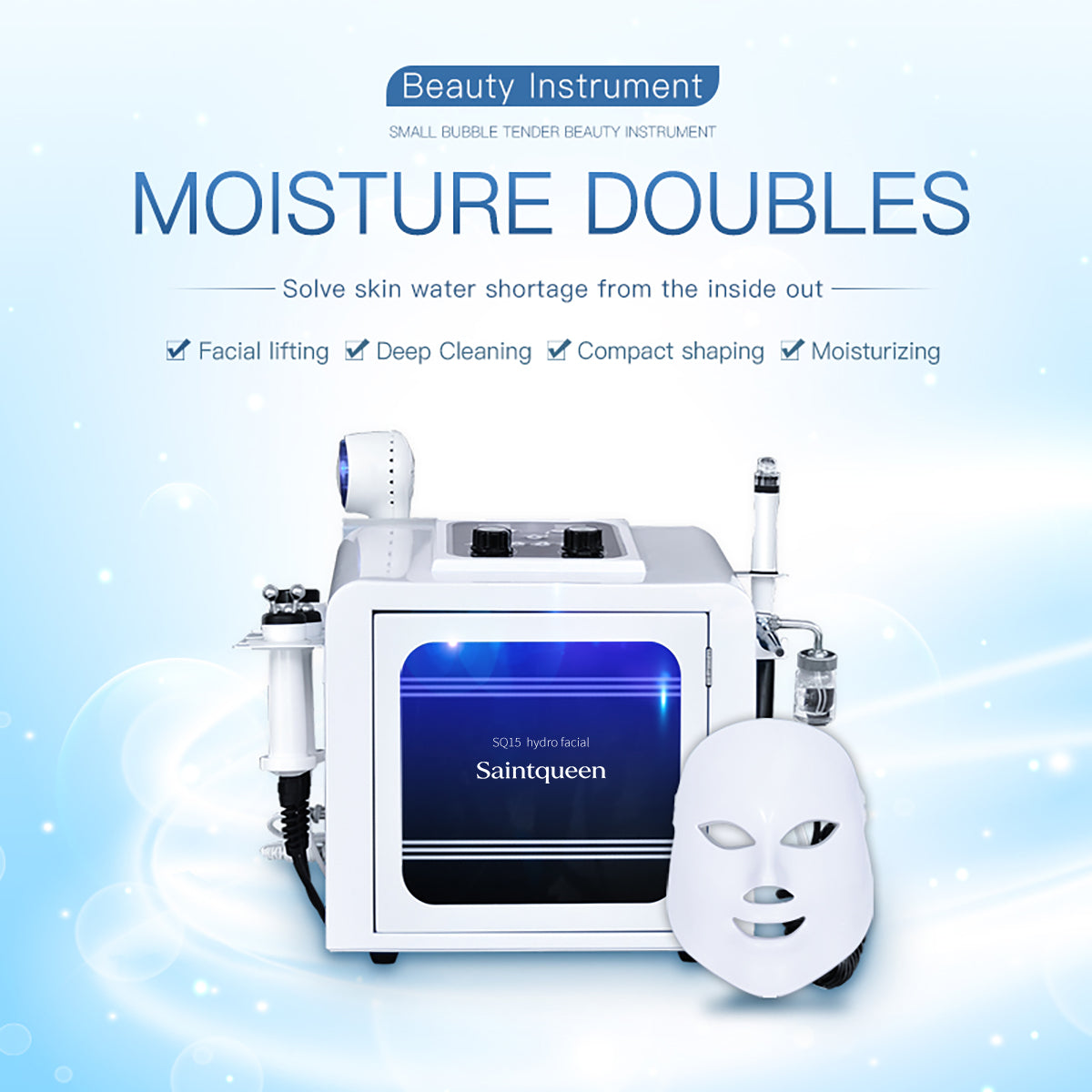 SQ15 Aqua Plus Postazione idrodermica per il viso 8 in 1 Immagine secondaria del prodotto
