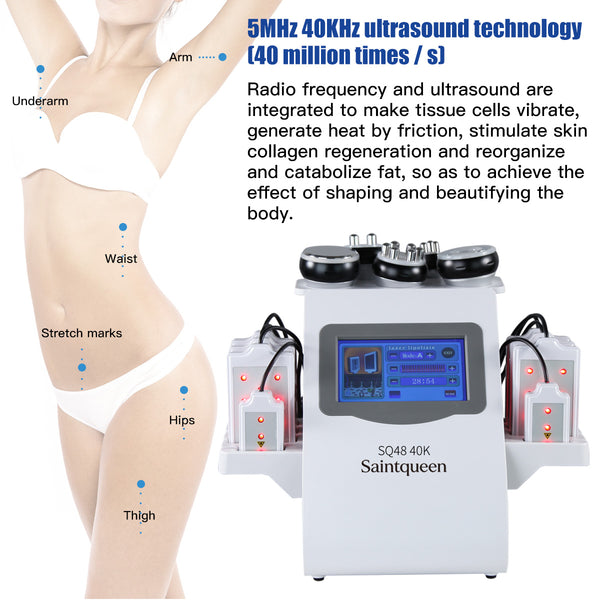 SQ48 Pro Apparecchio 6 in 1 con cavitazione 40K e piastre laser
